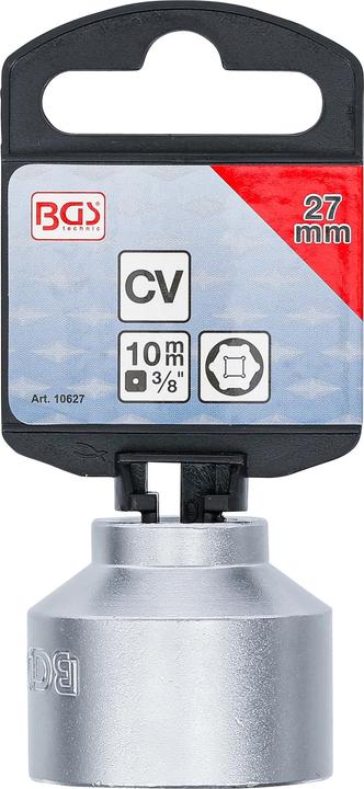Produktbild BGS Steckschlüssel-Einsatz Sechskant | Antrieb Innenvierkant 10 mm (3/8") | SW 27 mm (27 mm)