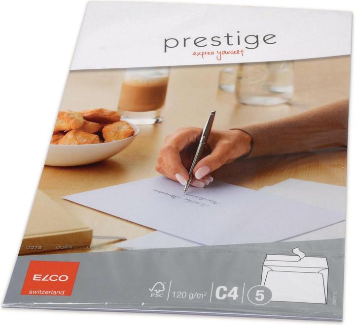 Actual product image Elco Prestige envelope, without window (C4, 5x)