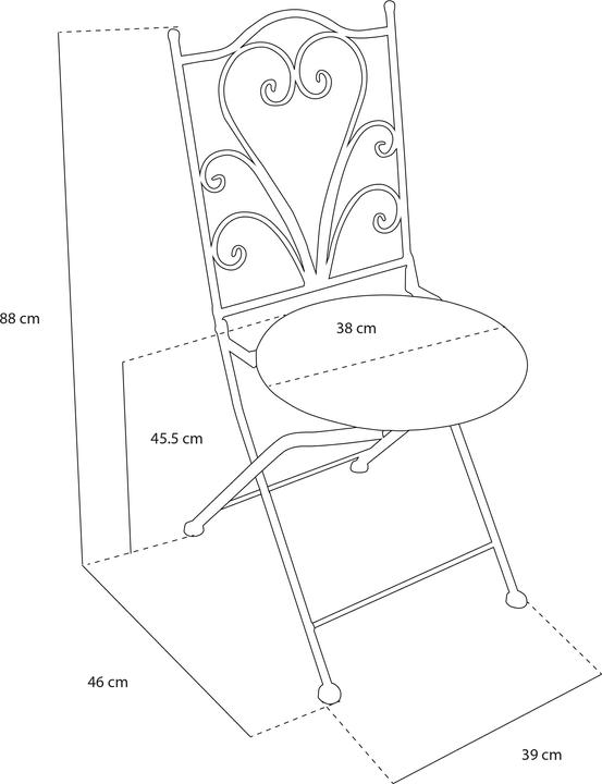 Produktbild Axi Eloise Bistro Set Metall Gestanztes Anthrazit