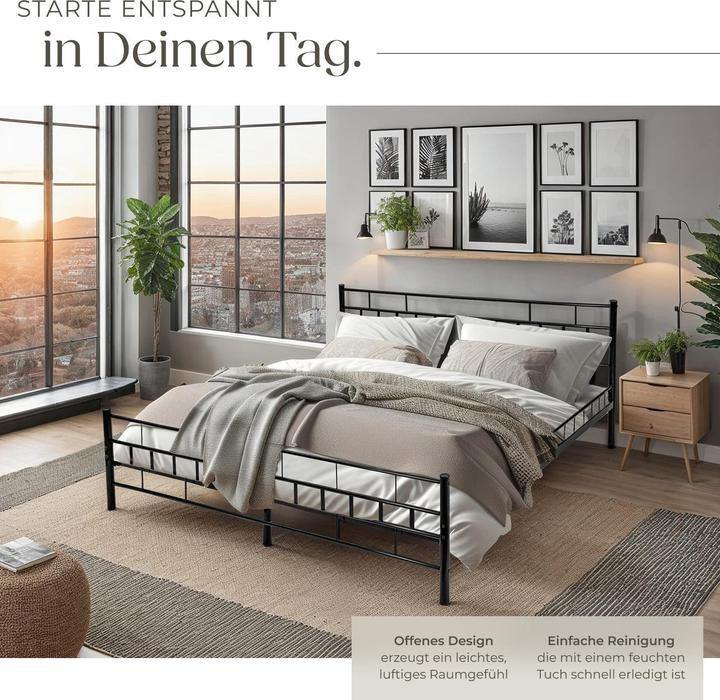 Image du produit tectake Metallbett (200 x 140 cm)