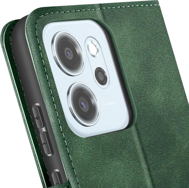 Actual product image OEM Back panel cover TENDER Book Case for OPPO RENO 14 / 14F green (Oppo Reno14, Oppo Reno14 F)