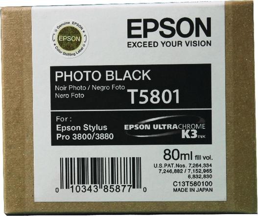 Actual product image Epson T5801 (PBK)