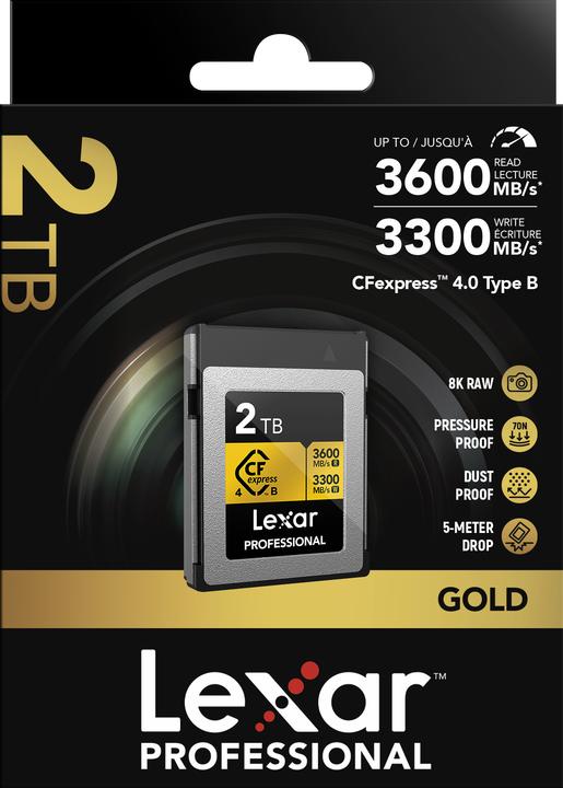 Actual product image Lexar Professional Gold 4.0 (2000 GB, CFexpress type B)