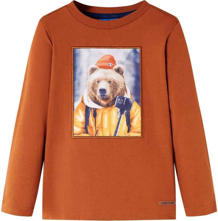 Produktbild VidaXL Kinder-Langarmshirt Dunkelorange 92,Material: 100 (92)