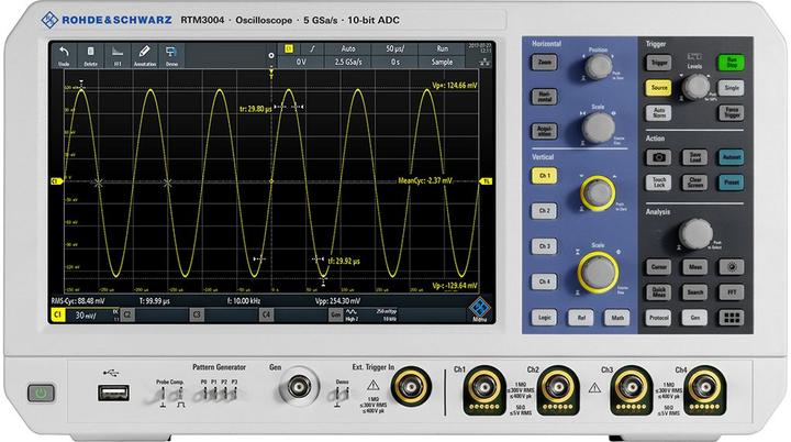 Produktbild Rohde & Schwarz RTM3000 Oscilloscope, 100 MHz, 4ch