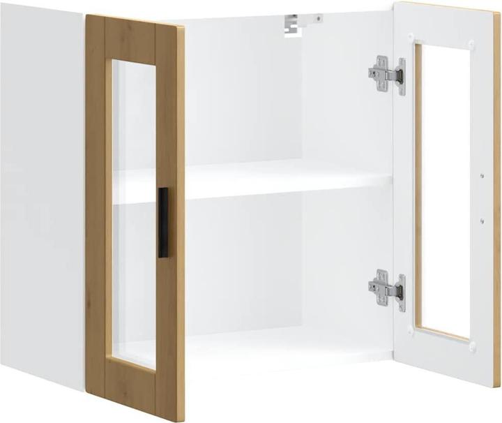Immagine prodotto VidaXL Parete attrezzata per cucina con anta in vetro Porto Artisan in rovere Parete attrezzata per cucina (60 x 31 x 60 cm)