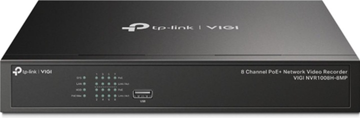 Produktbild TP-Link VIGI NVR1008H-8MP - NVR, 8 Kanäle, 8x PoE (Netzwerk Videorecorder (NVR))