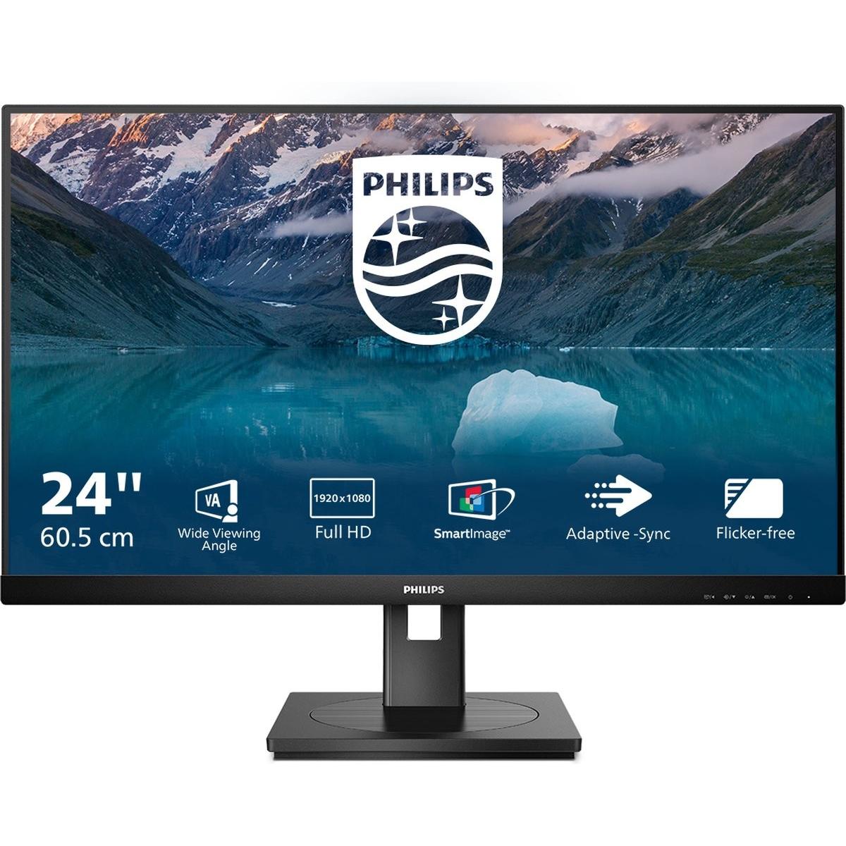 Philips 242S9JML/00 (1920 x 1080 Pixel, 23.80"), Monitor, Schwarz