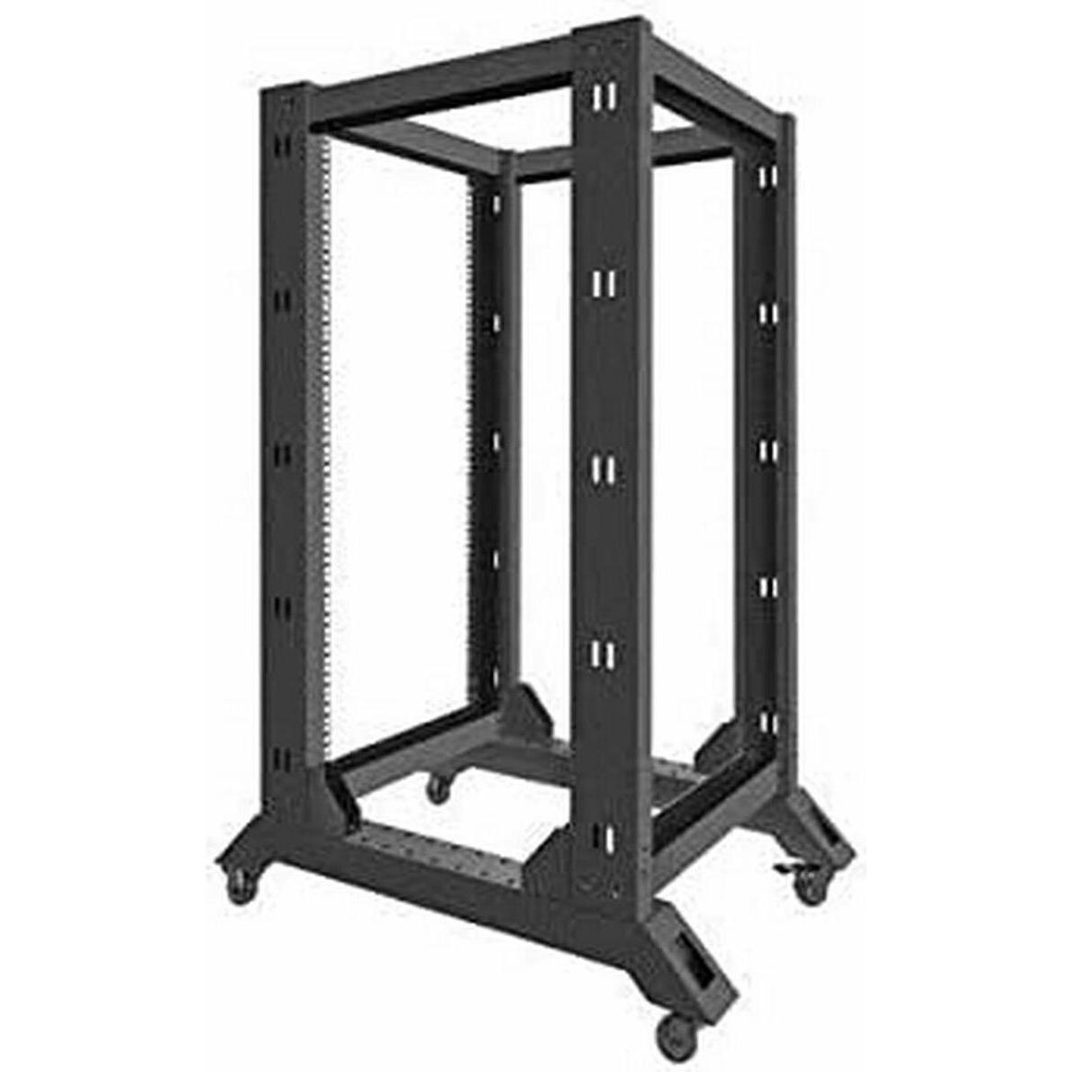 Lanberg Telaio indipendente 22U (22 HE, Rack da 19 pollici), Armadio rack, Nero