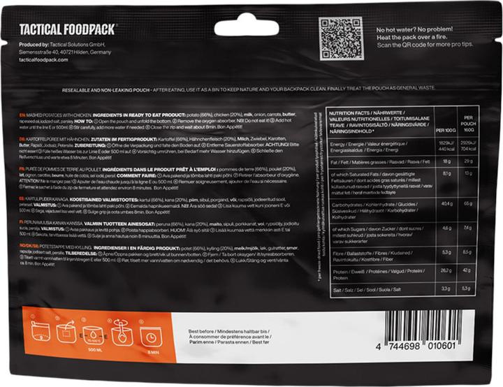 Image du produit Tactical Foodpack Purée de pommes de terre au poulet (160 g)