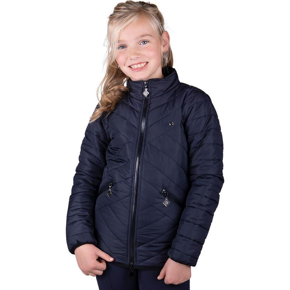 Qhp, Damen, Jacke, mädchen-daunenjacke lorijn (146), Blau, 146