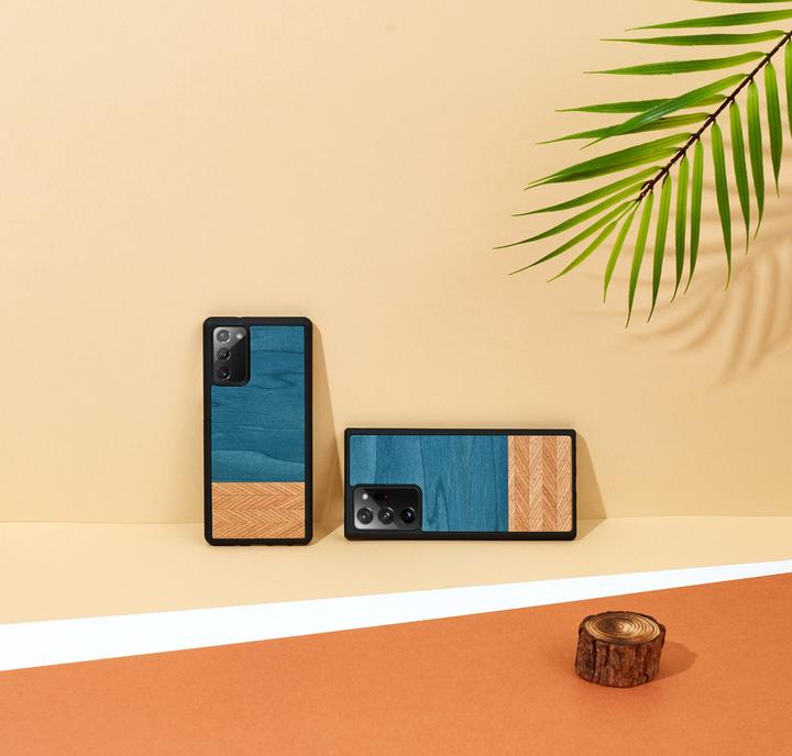 Actual product image Man.Wand &WOOD case for Galaxy Note 20 Ultra denim juodas (Samsung Galaxy Note 20 Ultra)