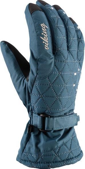 Actual product image Vikingsports VIKING Women's Winter Gloves - Hard-Shell Material - Metalic Embroidery - Burr Strap - Decorative Cr (6)