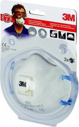 Actual product image 3M Comfort fine dust mask 8822 (FFP2, 3 x)
