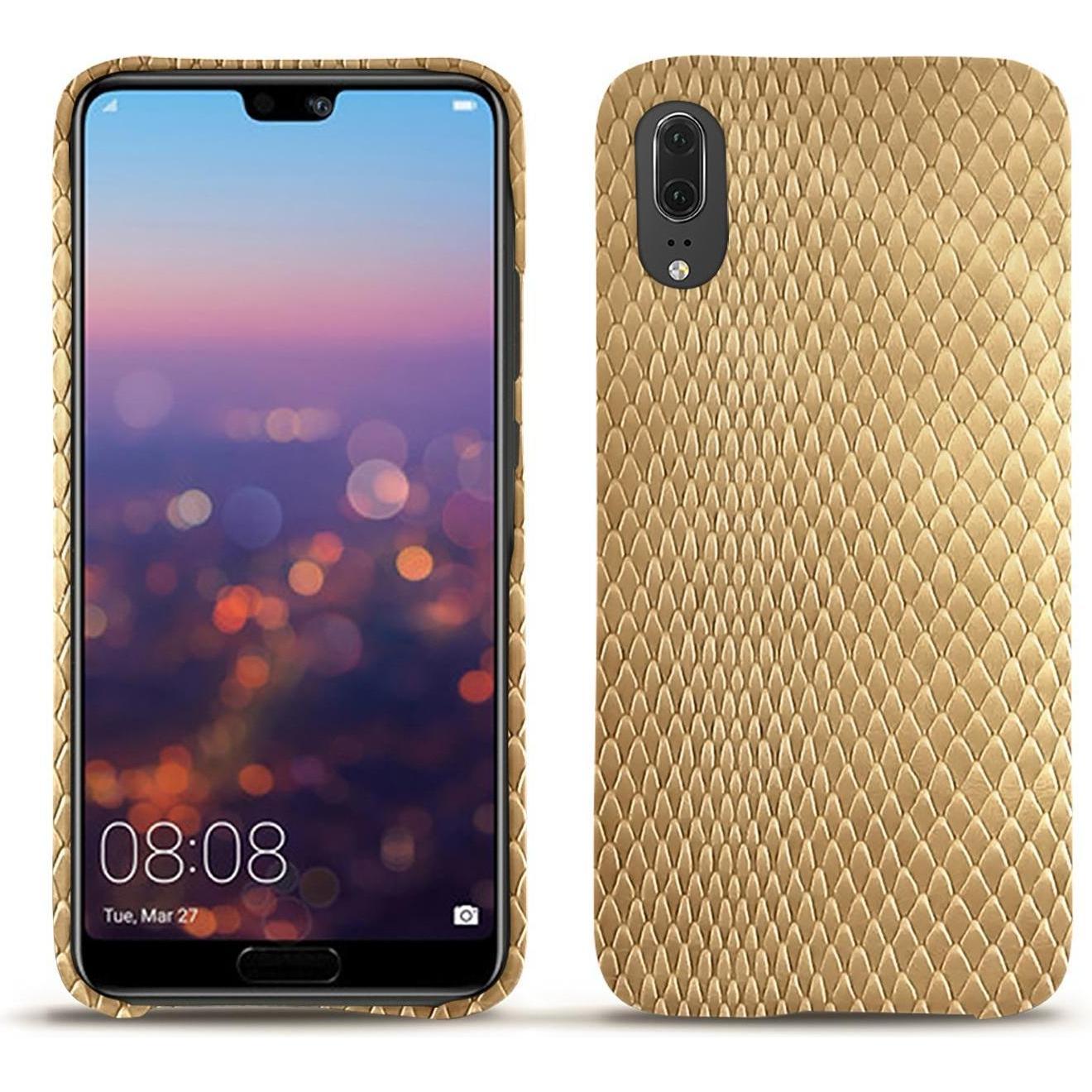 Noreve Lederschutzhülle (Huawei P20), Smartphone Hülle, Beige