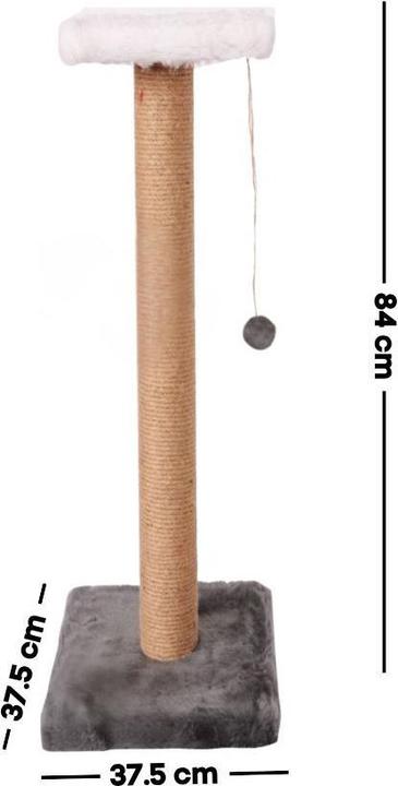 Immagine prodotto Paws & Whiskers Barco Cat Scratching Board (84 cm, Antracite, Bianco Beige)