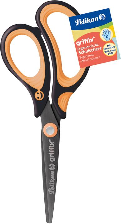 Pelikan griffix ciseaux d'écolier, pointus, Neon Black (15 cm)