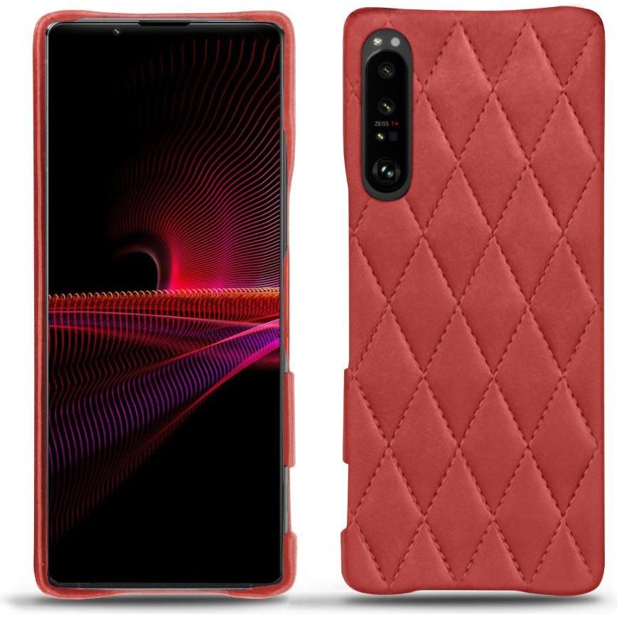 Thumbnail - Noreve Lederschutzhülle (Sony Xperia 1 III), Smartphone Hülle, Rot