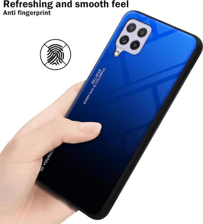 Productafbeelding Cadorabo TPU 2 Kleuren Glazen Hoesje (Samsung Galaxy M22, Samsung Galaxy A22, Samsung Galaxy A32)