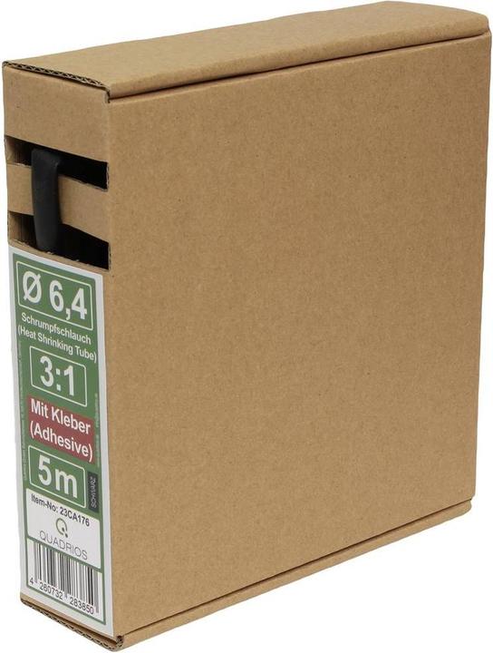 Actual product image Quadrios 23CA176 Heat shrink tubing with adhesive black Shrink ratio:3:1 5 m (1 x)