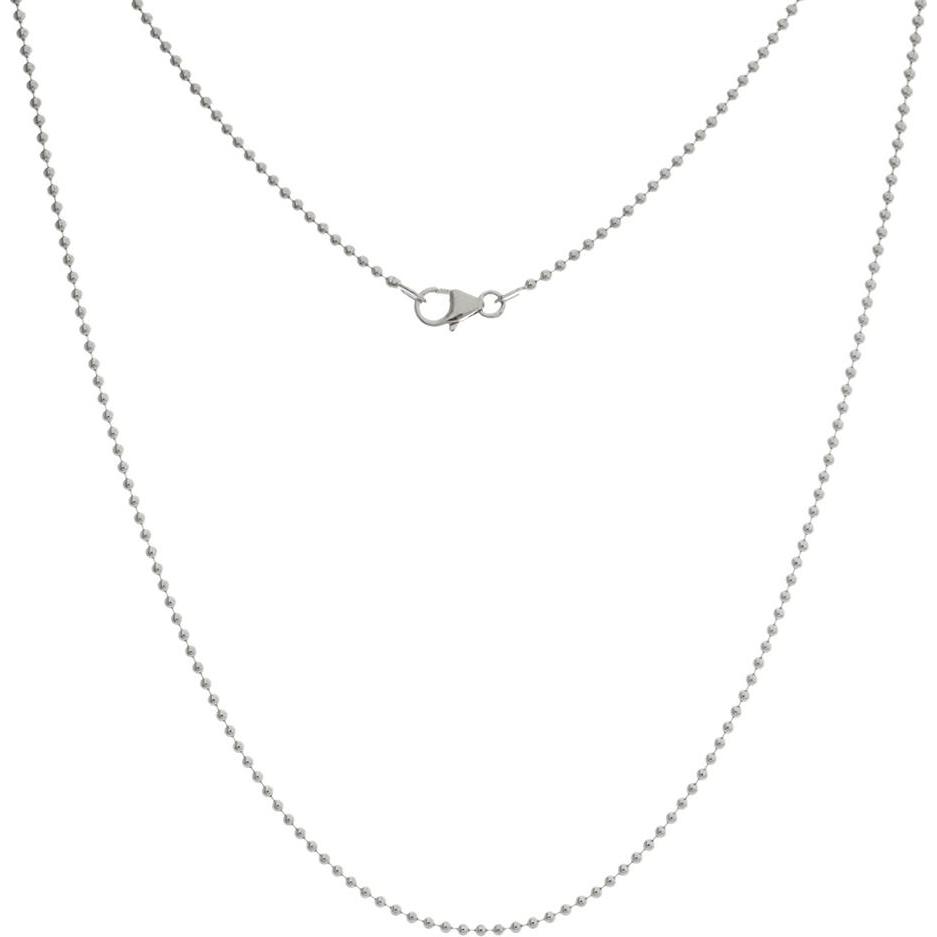 Luxxos, Halsschmuck, Kugelkette 1,50 mm aus 925 Sterling Silber, (925 Sterling Silber, 38 cm)