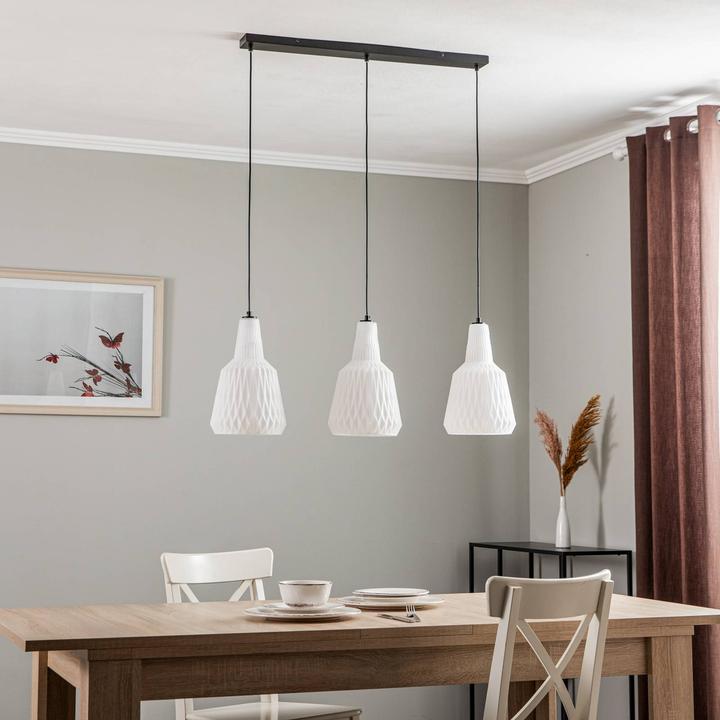 Actual product image Lindby Hängeleuchte Belarion, opal, 3-flg., Glas, Ø 23 cm (E27)