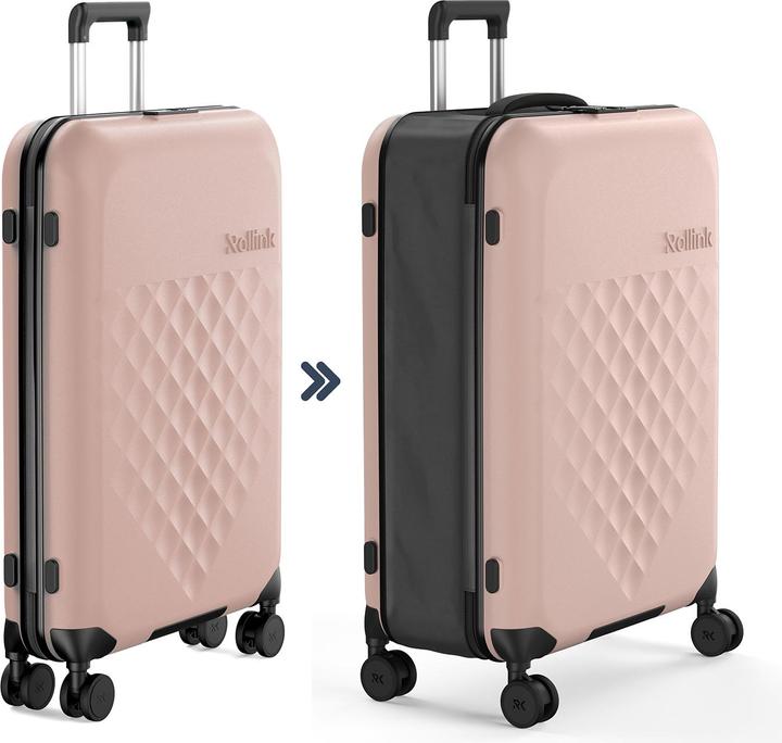 Actual product image Rollink Harde suitcase / trolley / travel case - Vega 360 - 76 cm - Rose (105 l, L (90 - 115l))