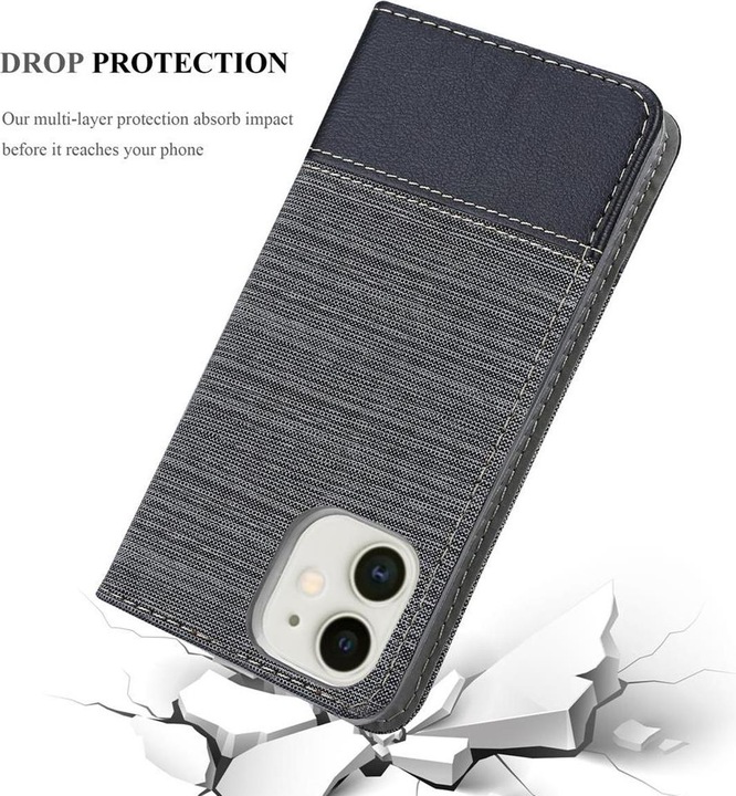 Produktbild Cadorabo Book Jeans Optik Cover (Apple iPhone 12 mini)