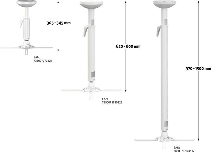 Image du produit Multibrackets M Projector Mount HD 305-345mm (Plafond)