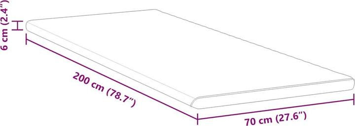 Actual product image vidaXL Matratzenauflage (Foam core, 200 x 200 cm)