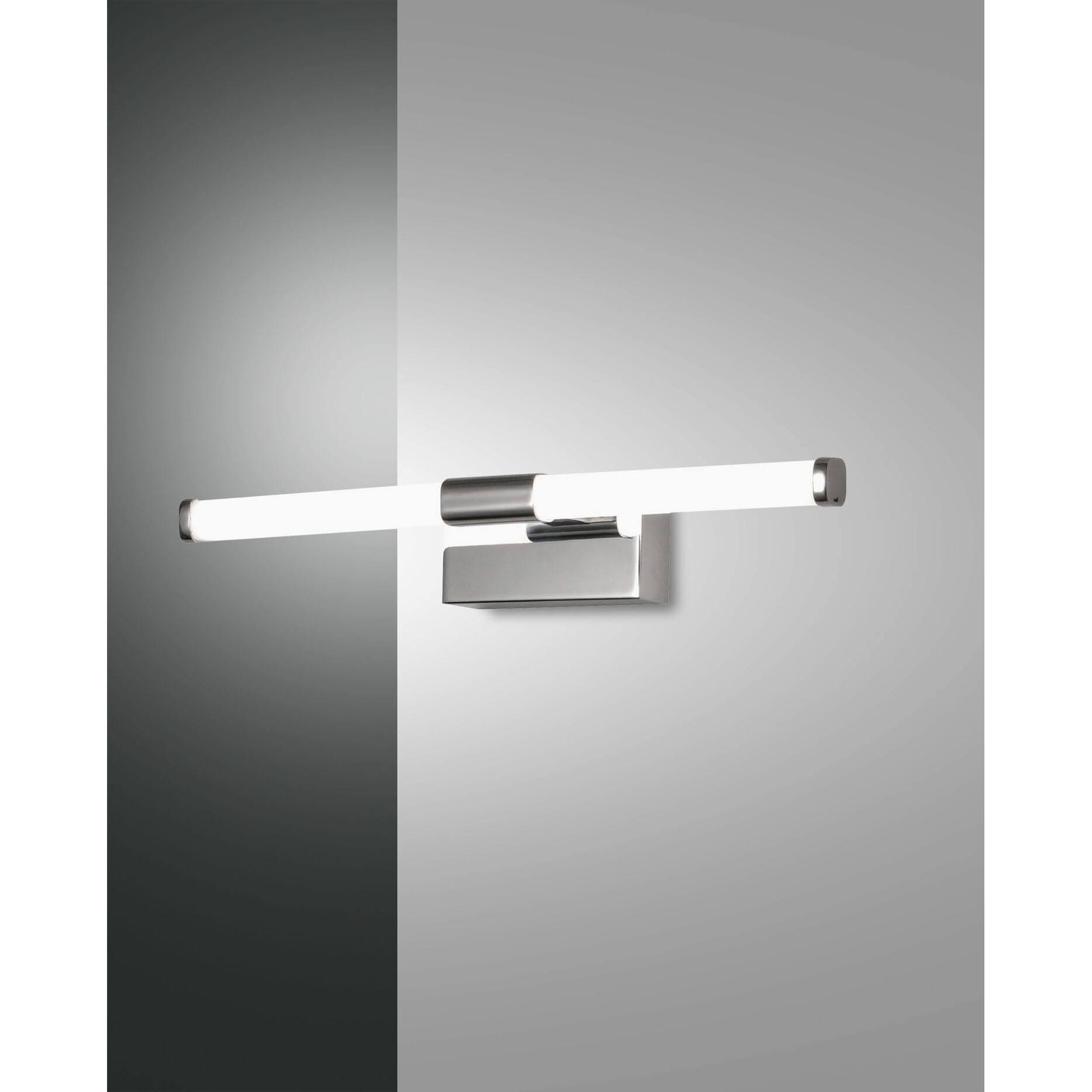 Fabas Luce, Wandleuchte + Deckenleuchte, LED Bad-Wand/Spiegelleuchte Ago 55x88mm 8W Warmweiss IP44 verchromt (480 lm)