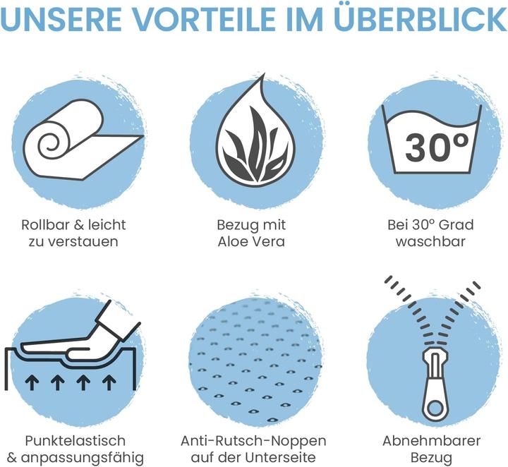 Actual product image Bestschlaf Visko-Mineralschaum Matratzenauflage, 4 cm dick, 90x190 cm (90 x 190 cm)
