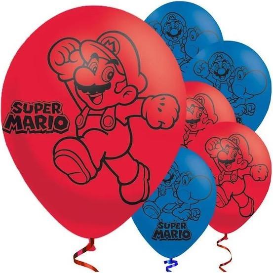 Image du produit Amscan 6 ballons en latex Super Mario (6 x)