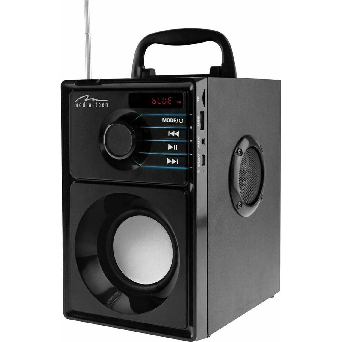 Media-Tech Głośnik bezprzewodowy Boombox MT3179 15W USB-C Srebrny (6 h, Batteria ricaricabile, Porta USB), Altoparlante Bluetooth, Argento