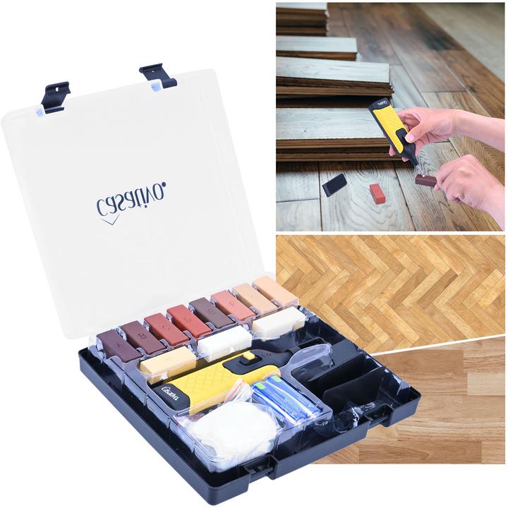 Actual product image Casativo Repair kit for wood, laminate, cork and parquet floors, 11 different colours (Repair kit)
