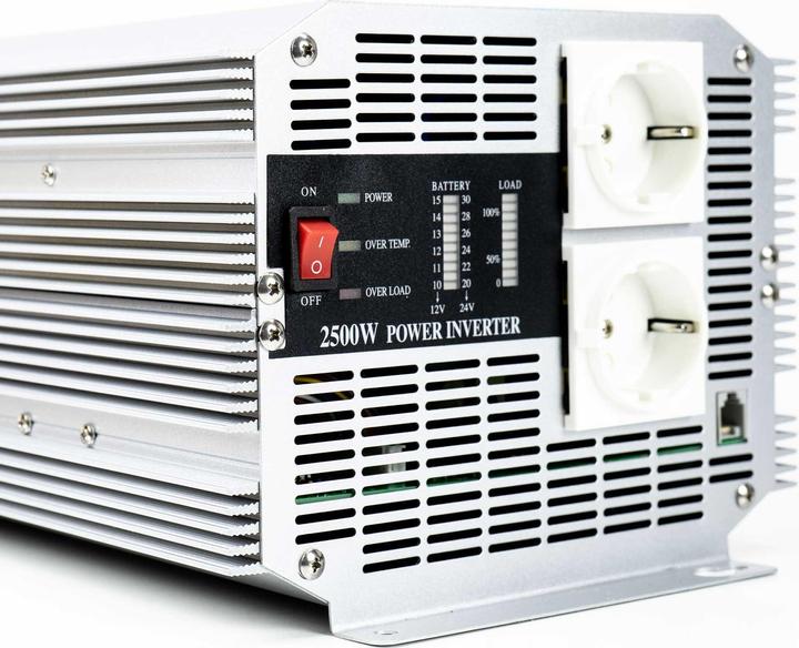 Image du produit President Onduleur de tension 2500W 12V-230V, onde sinusoïdale modifiée, port USB, commande à distance