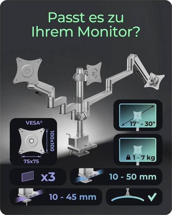 Produktbild Icy Box IB-MS525-T (Tisch, 30", 7 kg)