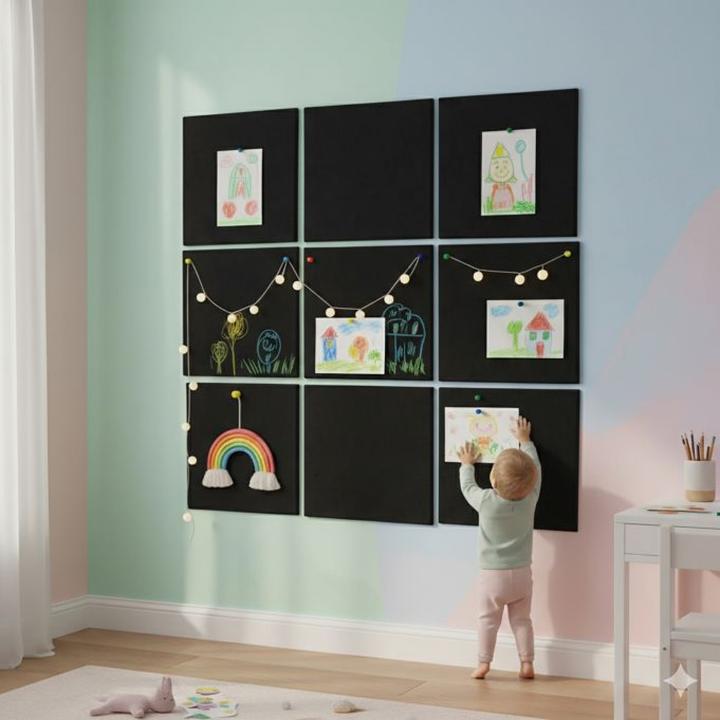 Produktbild Relaxdays 12x Filzpinnwand (Pinnwand, 30 x 30 cm)