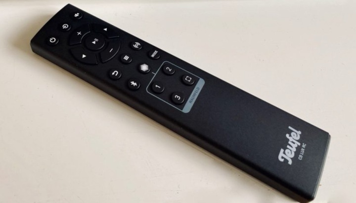 Actual product image Teufel Cinebar Lux RC remote control for the Cinebarlux Lux soundbar
