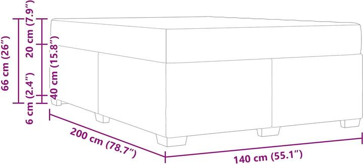 Actual product image vidaXL Bettrahmen (140 x 200 cm)