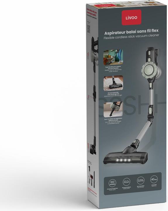 Actual product image Livoo Flexible cordless stick vacuum cleaner
