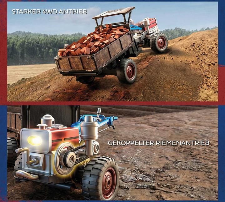 Immagine prodotto Amewi Retro-Traktor mit Rauch & Licht 4WD 1:12 RTR (RTR pronto all'uso)