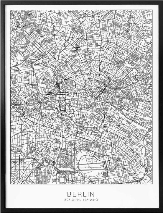 Actual product image Trenddeko City Map Berlin (30 x 24 cm)