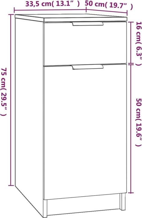 Immagine prodotto VidaXL Gaven (33,5 x 50 x 75 cm)