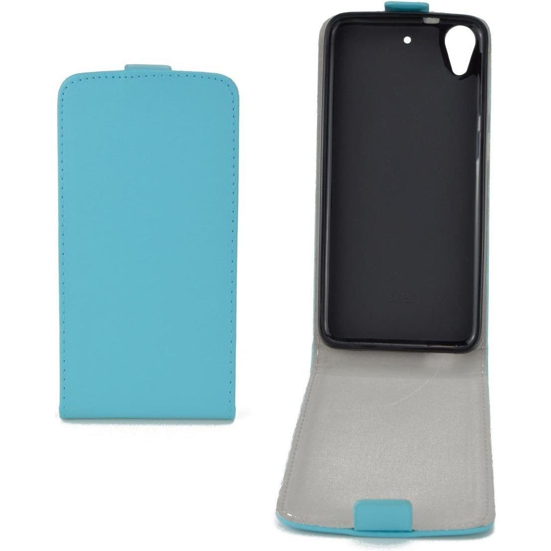 Thumbnail - König Design Flip Schutz Handy Hülle HTC Desire 626 Hellblau Leder Imitat Slim Flex Schale (HTC Desire 626), Smartphone ...