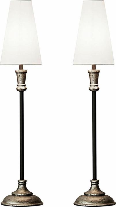 Produktbild Loberon Tischlampe 2er Set Obsonville gold/schwarz/creme (E27)