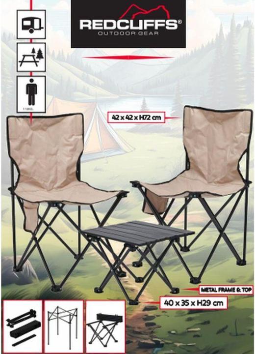 Produktbild Redcliffs Campingstuhl- und Tischset, klappbar