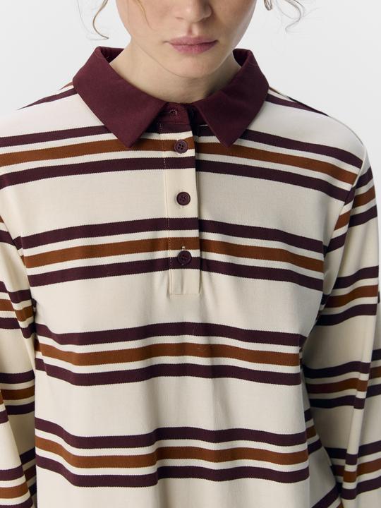 Image du produit Object Gestreiftes Langarm-Poloshirt (S)