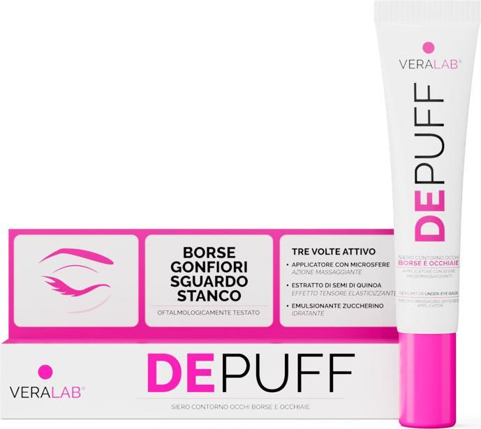 Produktbild Veralab Depuff Serum Roll-On Eye Contour Bags And Dark Circles (Augenpflege Serum, 15 ml, Tag)