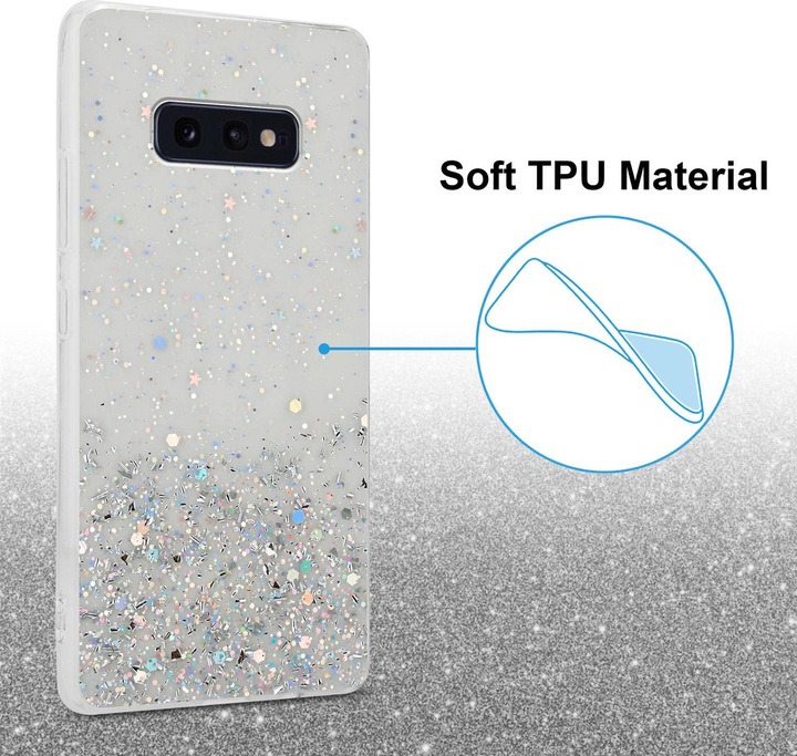 Actual product image Cadorabo TPU cover sparkling glitter (Samsung Galaxy S10e)
